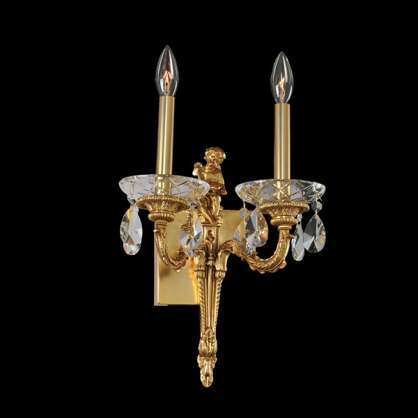 Allegri  Marseille 2 Light Wall Bracket Wall Sconce Allegri Antique Brass  