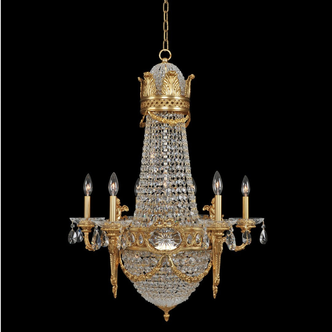 Allegri  Marseille 6 Arm Chandelier Chandelier Allegri Antique Brass  