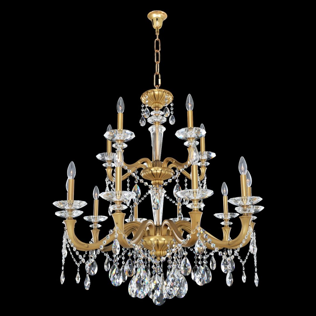 Allegri  Jolivet 15 Light Chandelier Chandelier Allegri Historic Brass  