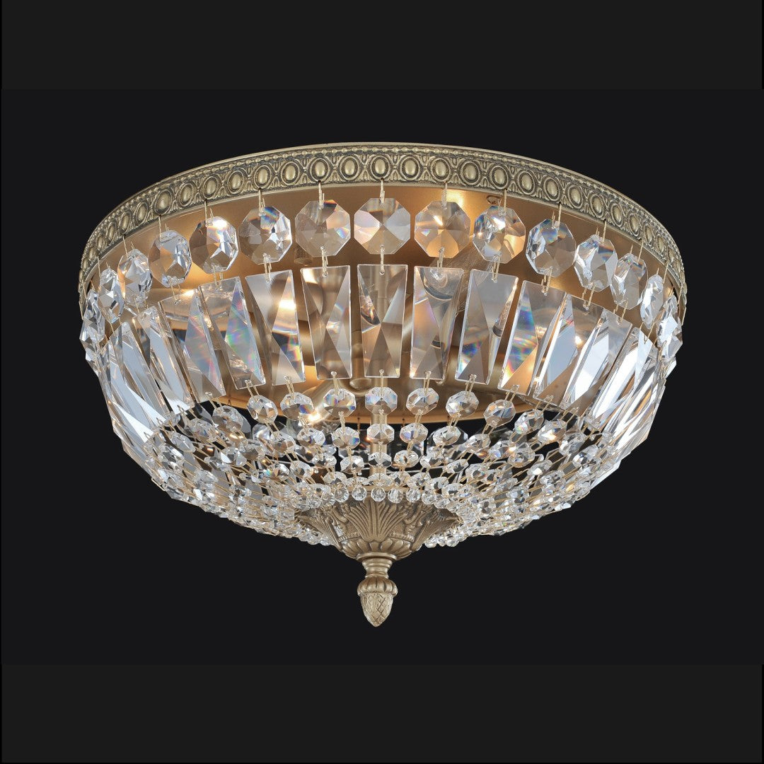 Allegri  Lemire 4 Light Flush Mount Flush Mount Allegri Antique Gold  