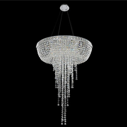 Allegri  Cascata 32 Inch Convertible Pendant - Flush Mount Pendant Allegri Chrome  