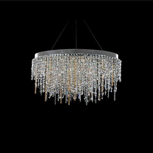 Allegri  Tenuta 36 Inch Island Light Linear Chandeliers Allegri Chrome  