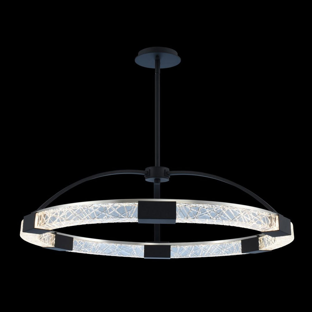 Allegri  Athena 32 Inch LED Pendant Pendants Allegri Matte Black w/ Polished Nickel  