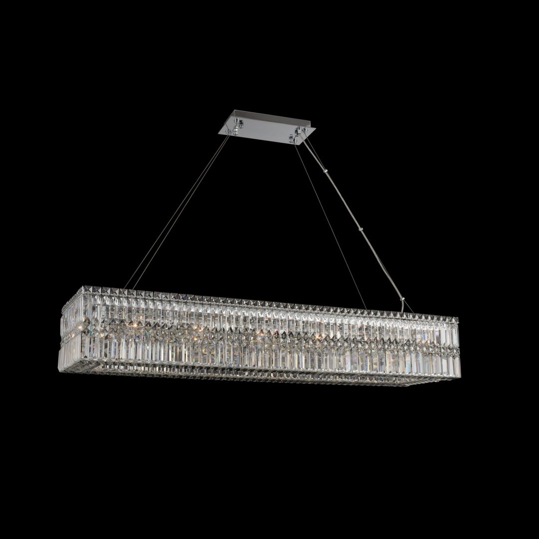 Allegri  Rettangolo 50 Inch Island Linear Chandeliers Allegri   