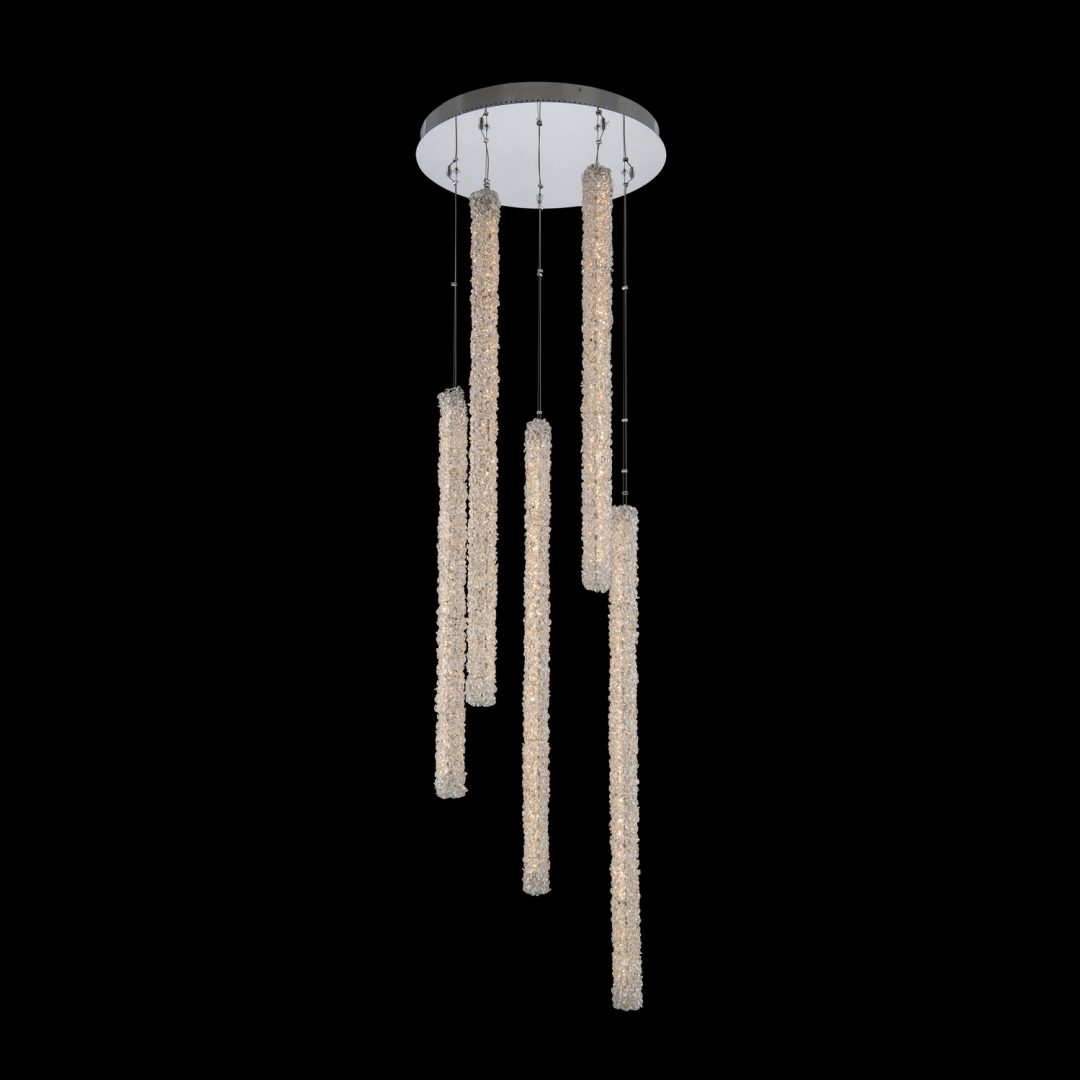 Allegri  Lina 5 Column LED Foyer Pendants Allegri Polished Chrome  