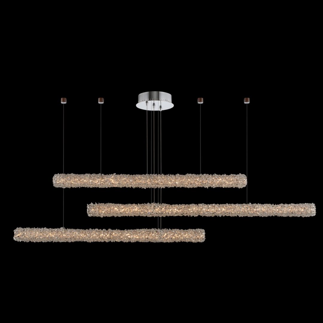 Allegri  Lina 60 Inch Multi LED Island Linear Chandeliers Allegri Polished Chrome  