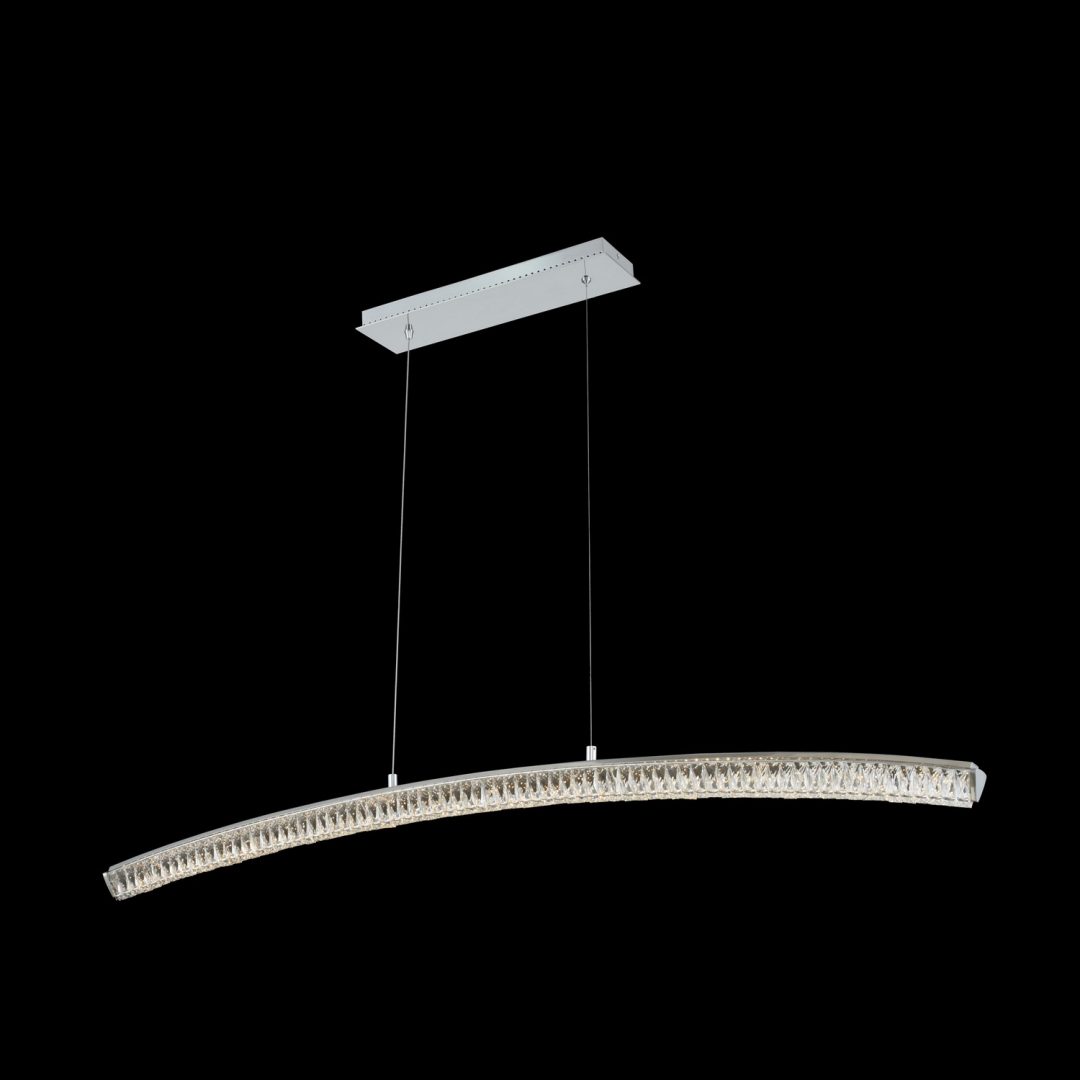 Allegri  Aries 60 Inch LED Island Linear Chandeliers Allegri Chrome  