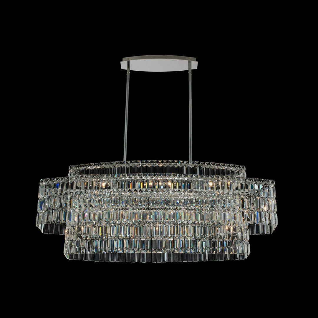 Allegri  Livelli 44 Inch Island Linear Chandeliers Allegri Polished Chrome  