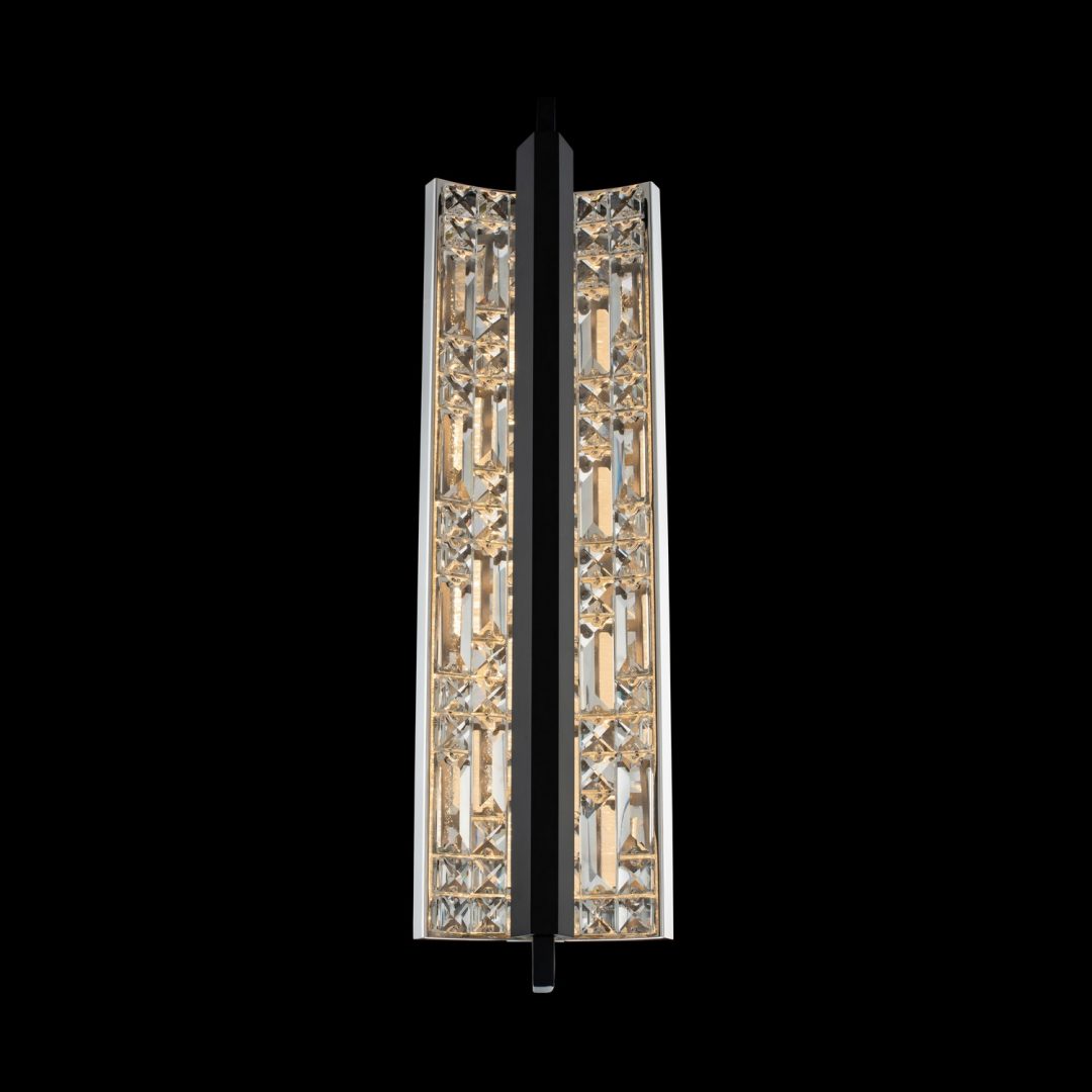 Allegri  Capuccio 6 Inch LED Wall Sconce Wall Sconce Allegri Matte Black w/ Chrome  