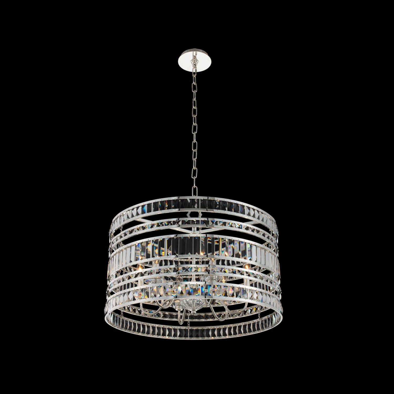 Allegri  Strato 26 Inch Pendant Pendant Allegri Polished Silver  