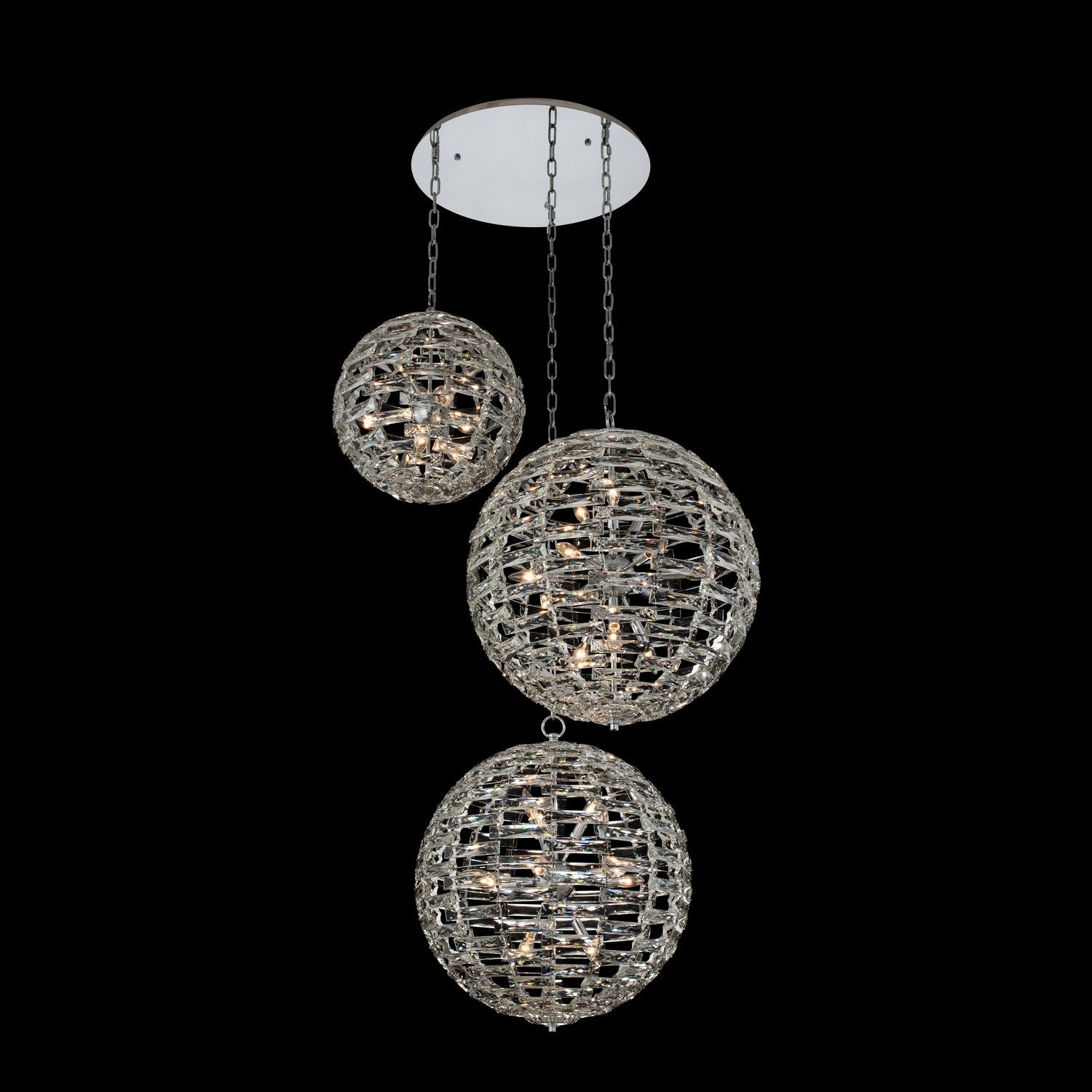 Allegri  Alta 3 Orb Multi Drop Foyer (26"+26"+26") Pendant Allegri   