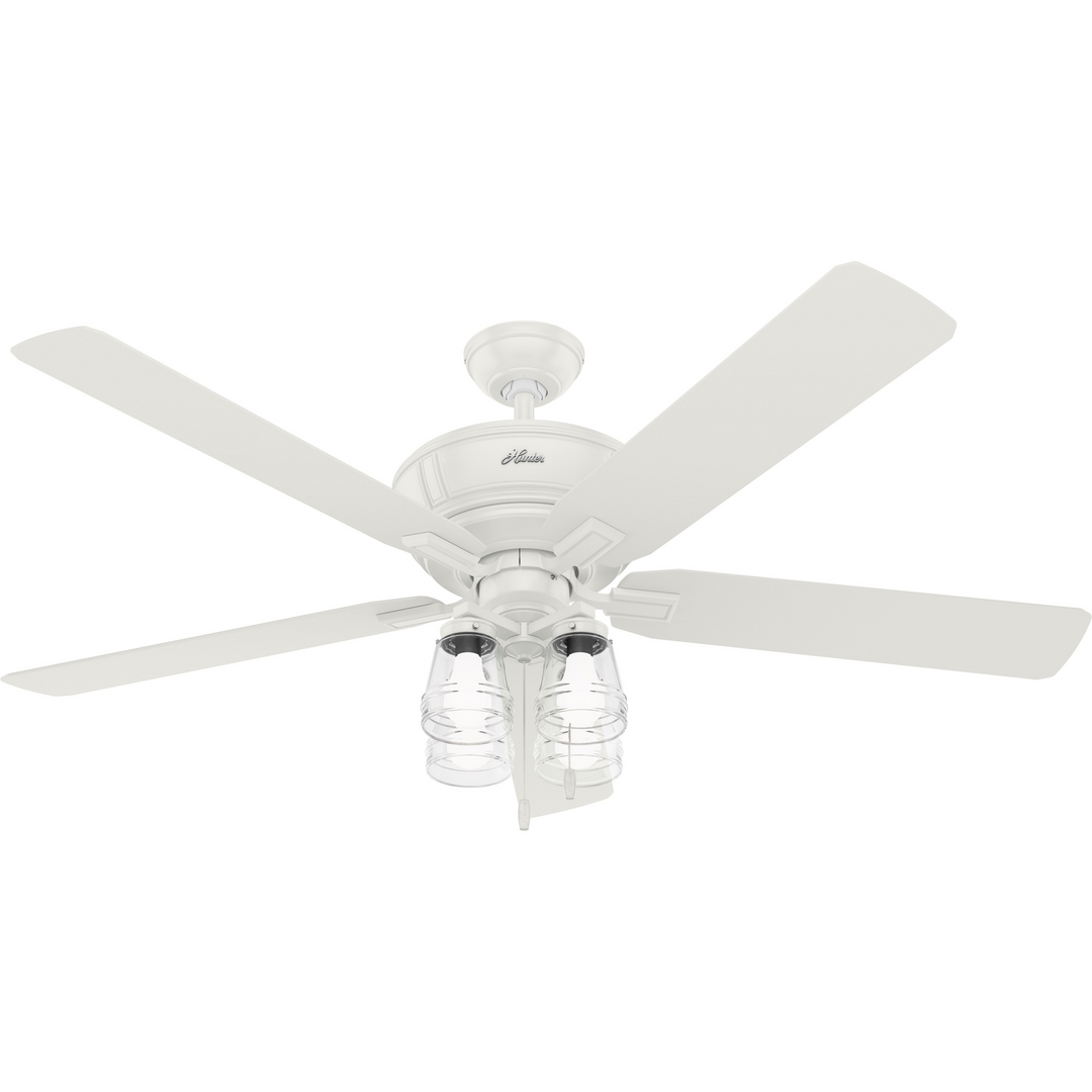 Hunter 60 inch Grantham Ceiling Fan with LED Light Kit and Pull Chain Indoor Ceiling Fans Hunter   