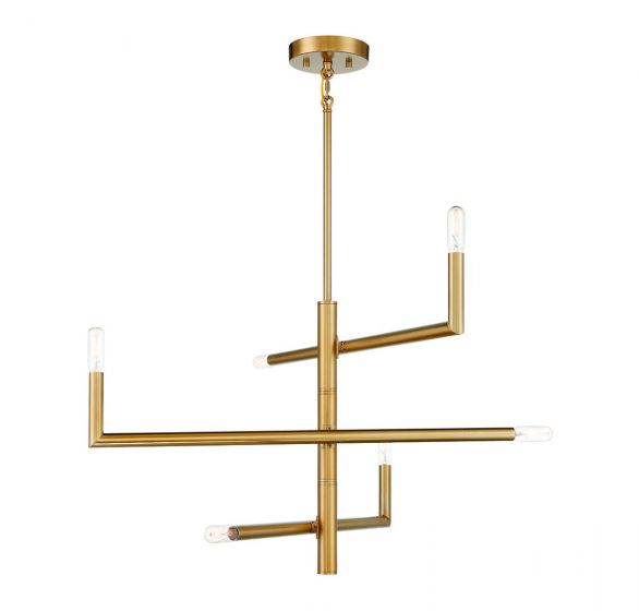 Essentials Cristofer Chandelier Chandelier Essentials Warm Brass 6 