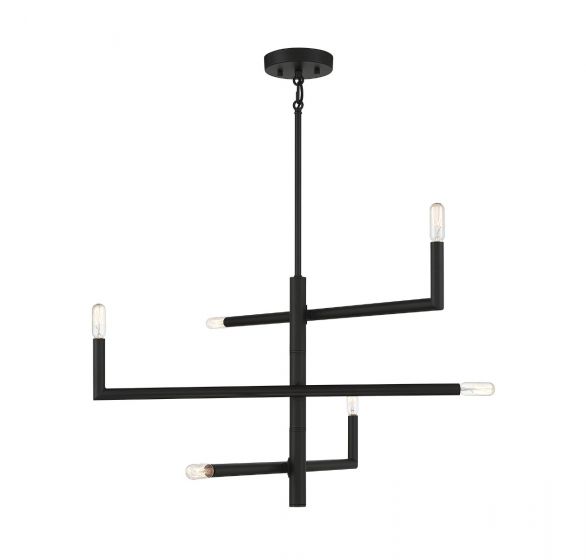 Essentials Cristofer Chandelier Chandelier Essentials Matte Black 6 