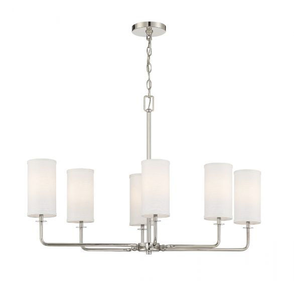 Essentials Powell Chandelier Chandelier Essentials Polished Nickel 6 