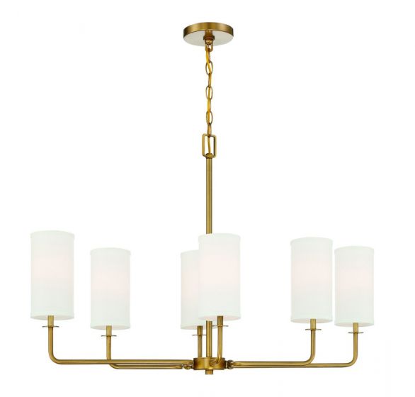 Essentials Powell Chandelier Chandelier Essentials Warm Brass 6 