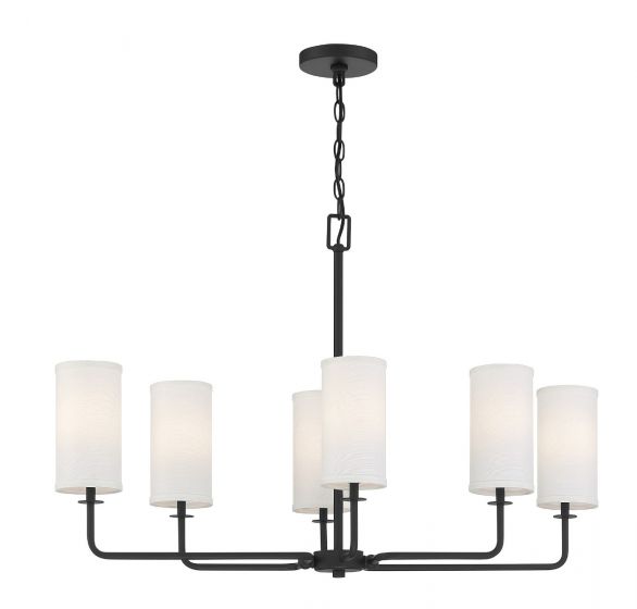 Essentials Powell Chandelier Chandelier Essentials Matte Black 6 