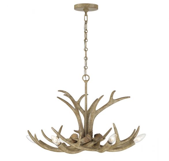 Savoy House Daniels Chandelier Chandelier Savoy House Natural Antler 6 