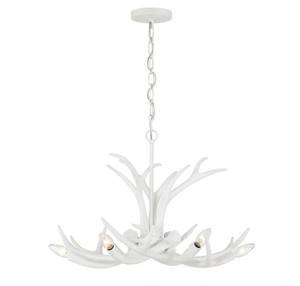 Savoy House Daniels Chandelier Chandelier Savoy House Matte White 6 