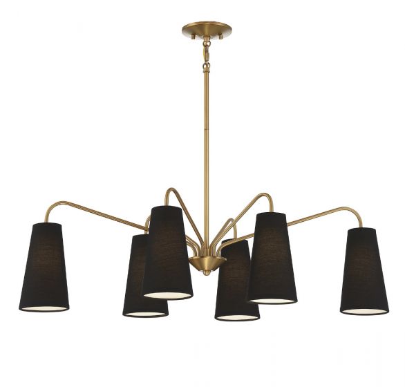 Essentials Edgewood Chandelier Chandelier Essentials Warm Brass 6 