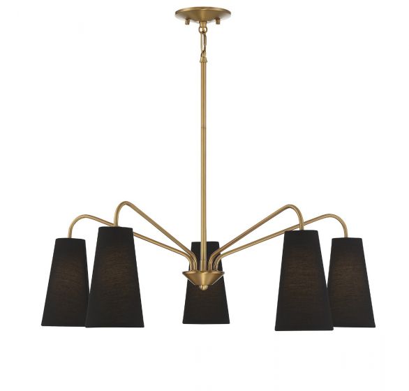 Essentials Edgewood Chandelier Chandelier Essentials Warm Brass 5 