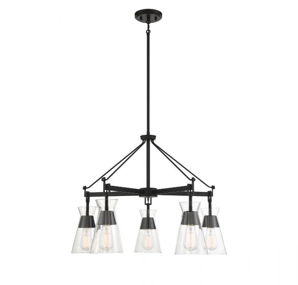 Essentials Lakewood Chandelier Chandelier Essentials Matte Black 5 