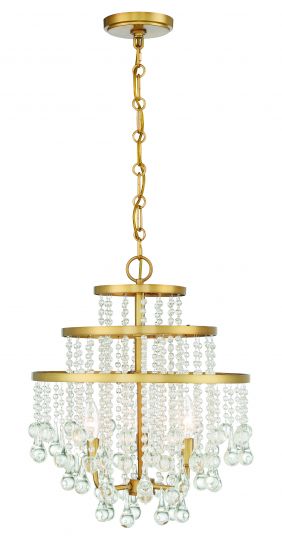 Savoy House Luna Mini Chandelier Mini Chandelier Savoy House Warm Brass 3 