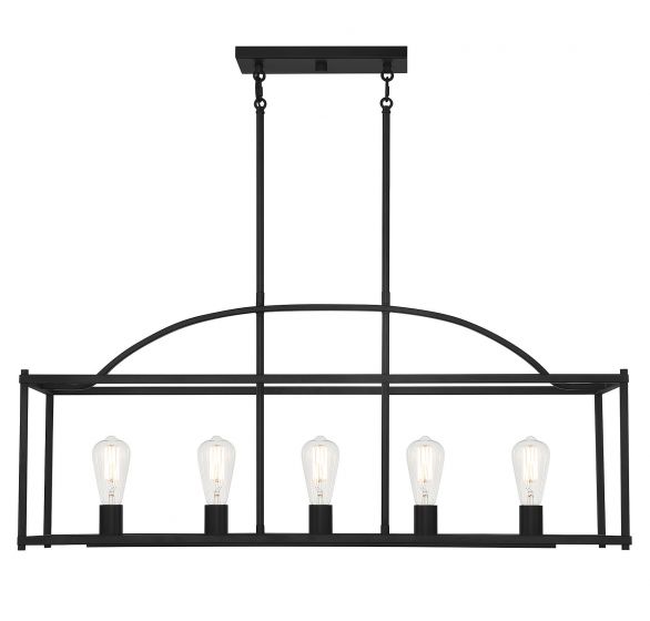 Essentials Palladian Chandelier Chandelier Essentials Matte Black 5 