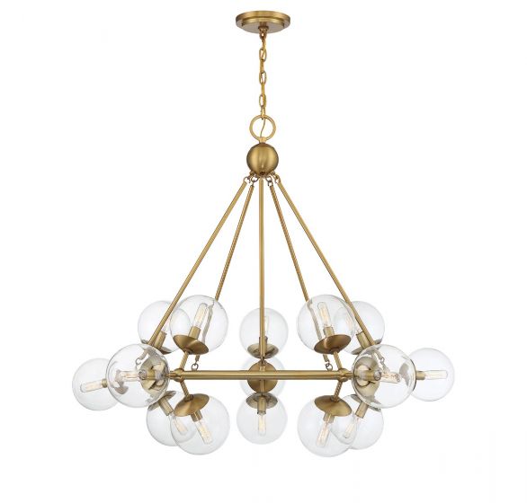 Savoy House Orion Chandelier Chandelier Savoy House Warm Brass 15 