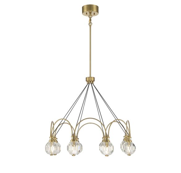 Savoy House Burnham Chandelier Chandelier Savoy House Warm Brass 8 