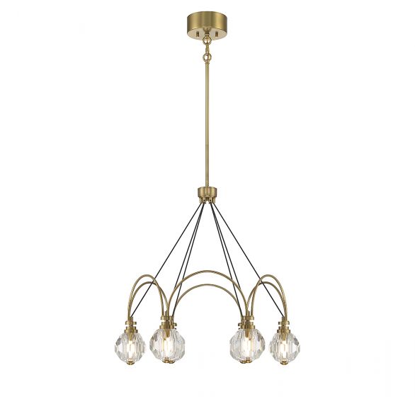 Savoy House Burnham Chandelier Chandelier Savoy House Warm Brass 6 