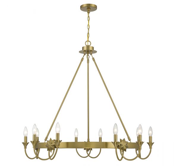 Savoy House Sullivan Chandelier Chandelier Savoy House Warm Brass 10 