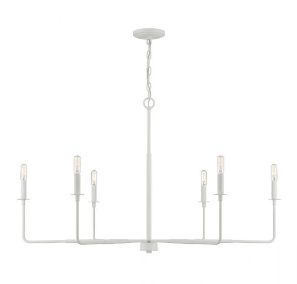 Essentials Salerno Chandelier Chandelier Essentials Bisque White 6 