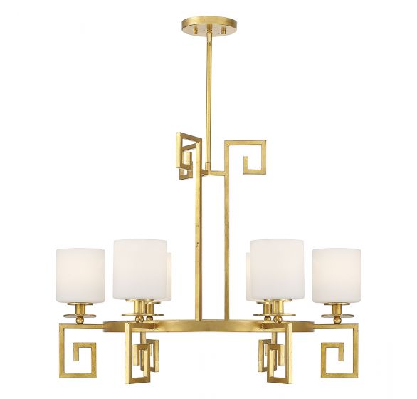 Savoy House Quatrain Chandelier Chandeliers Savoy House True Gold 6 