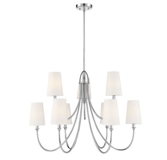 Essentials Cameron Chandelier Chandelier Essentials Polished Nickel 9 