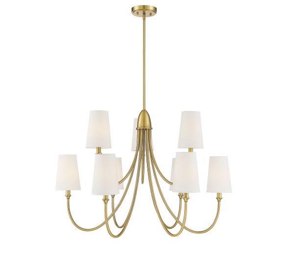 Essentials Cameron Chandelier Chandelier Essentials Warm Brass 9 