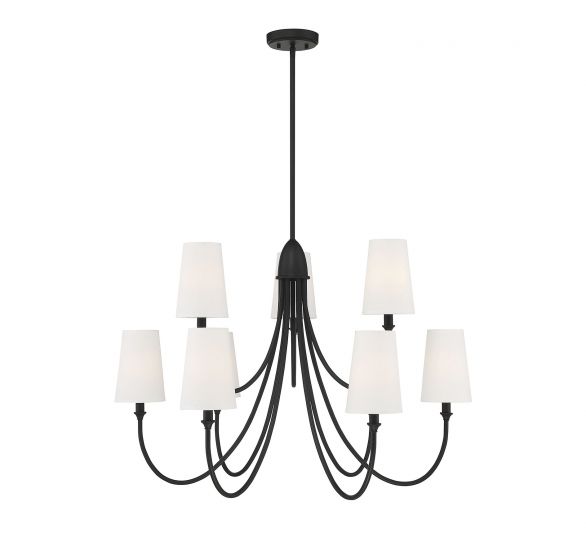 Essentials Cameron Chandelier Chandelier Essentials Matte Black 9 