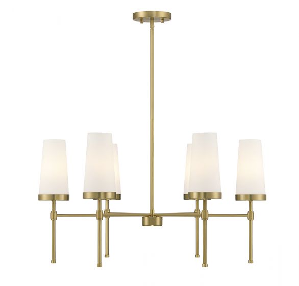 Essentials Haynes Chandelier Chandelier Essentials Warm Brass 6 