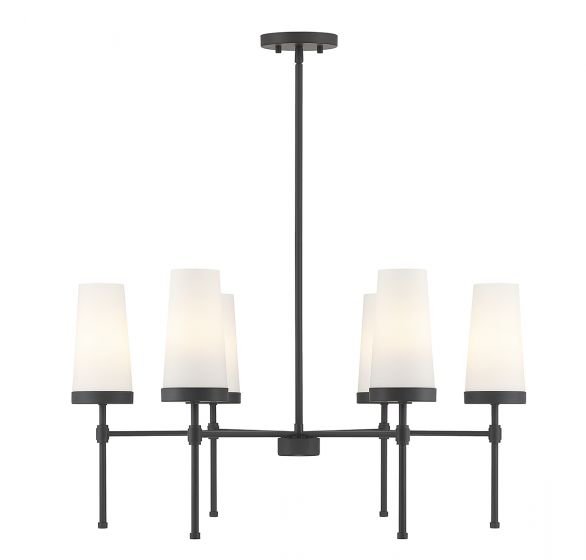 Essentials Haynes Chandelier Chandelier Essentials Matte Black 6 