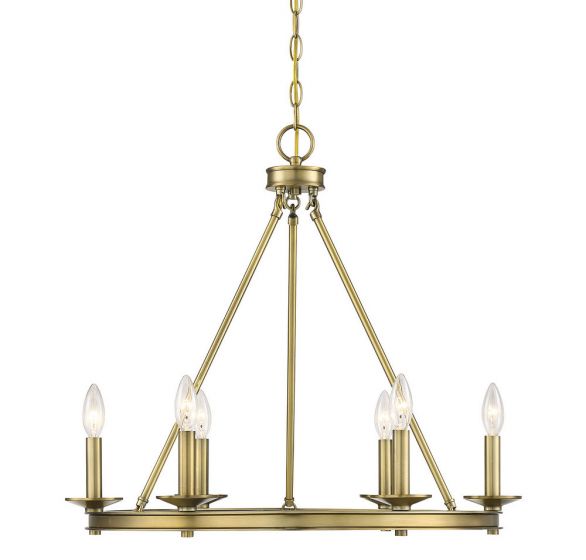 Essentials Middleton Chandelier Chandelier Essentials Warm Brass 6 