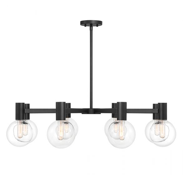 Essentials Wright Chandelier Chandeliers Savoy House Matte Black 8 