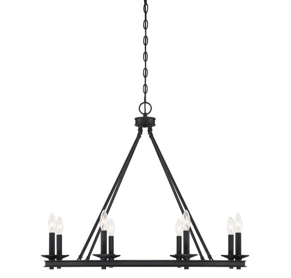 Essentials Middleton Chandelier Chandelier Essentials Matte Black 8 