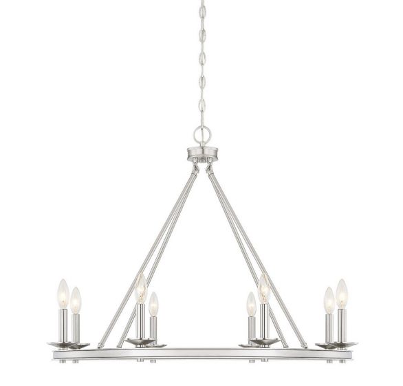 Essentials Middleton Chandelier Chandelier Essentials Satin Nickel 8 