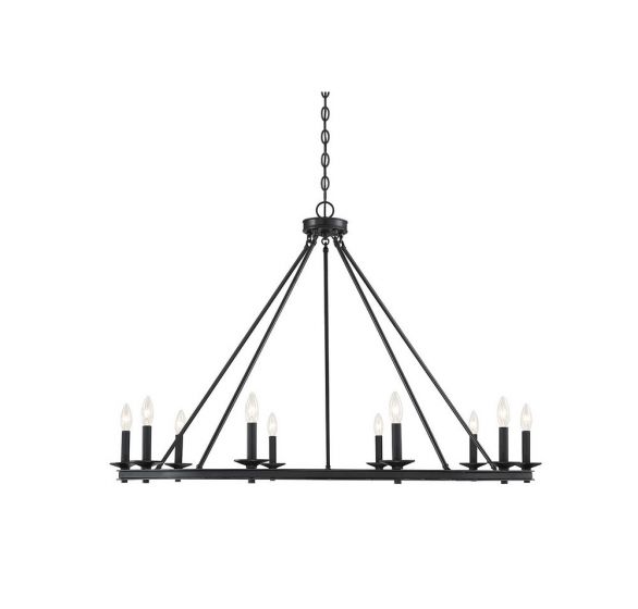 Essentials Middleton Chandelier Chandelier Essentials Matte Black 10 