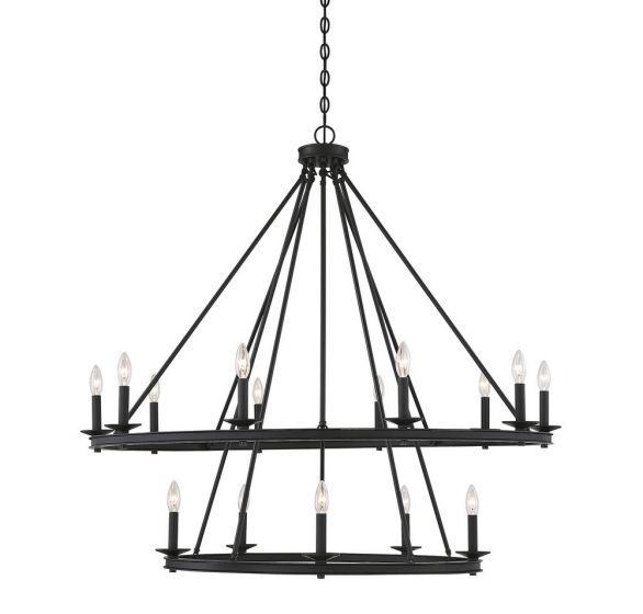 Essentials Middleton Chandelier Chandelier Essentials Matte Black 15 