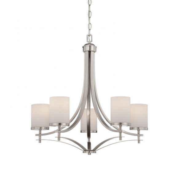 Essentials Colton Chandelier Chandelier Essentials Satin Nickel 5 