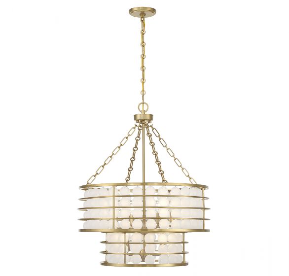 Savoy House Byron Chandelier Chandelier Savoy House Warm Brass 6 