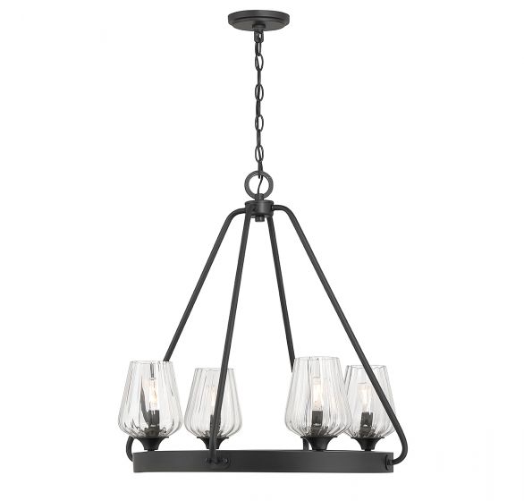 Essentials Carlton Chandelier Chandeliers Savoy House Matte Black 4 