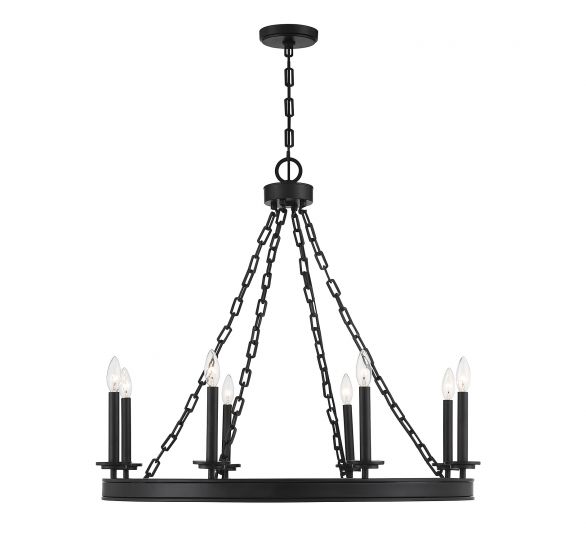 Essentials Seville Chandelier Chandelier Essentials Matte Black 8 