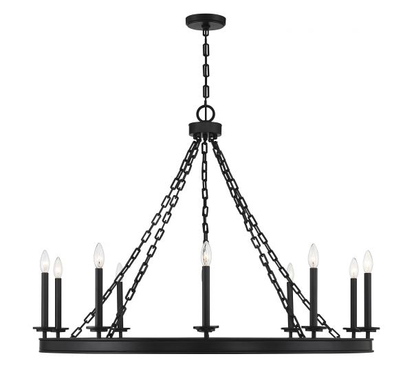 Essentials Seville Chandelier Chandelier Essentials Matte Black 10 